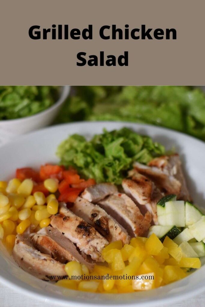 Grilled Chicken Salad Pinterest Board Image