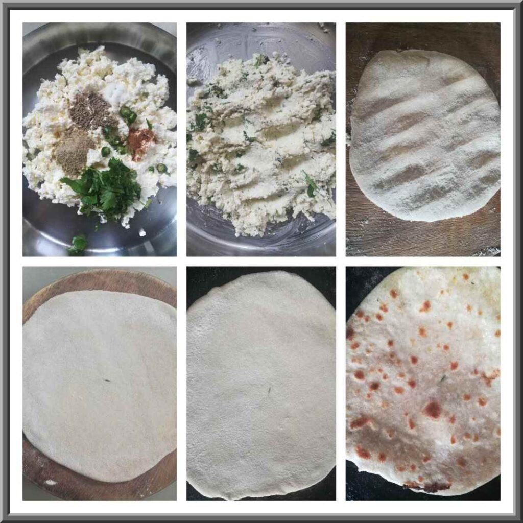Step-by-step recipe of paneer paratha