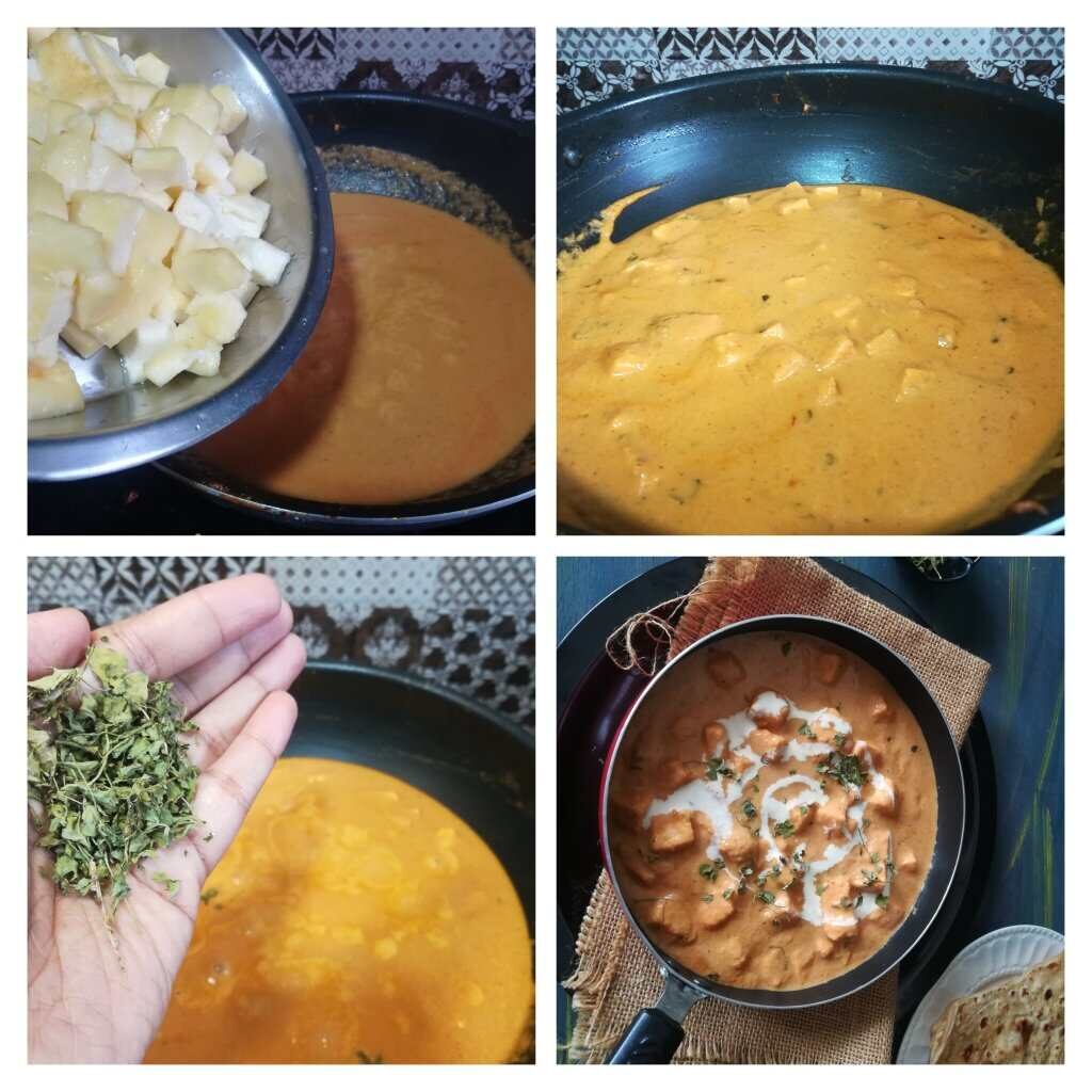 paneer butter masala step-by-step
