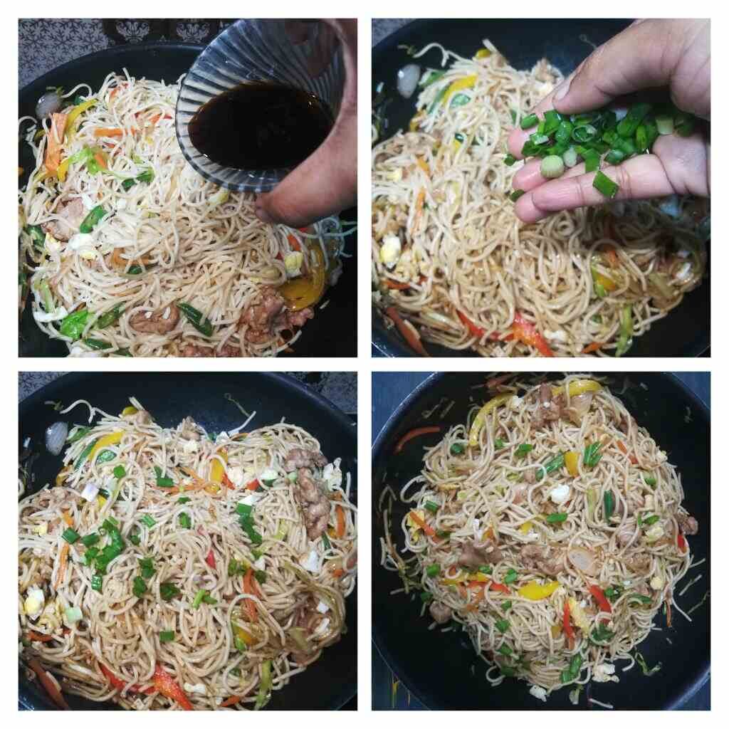 step-by-step chicken noodles
