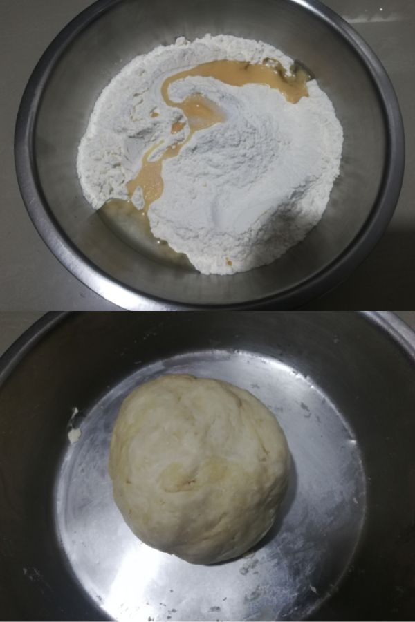 Kneading of dough for paratha