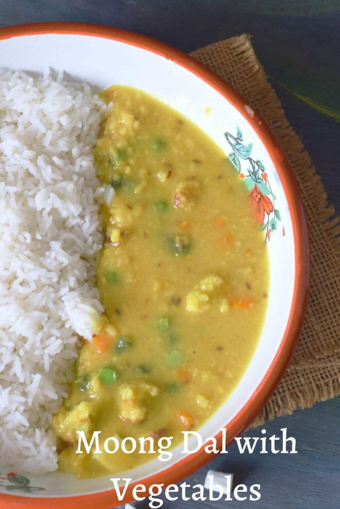 dal and rice in a plate