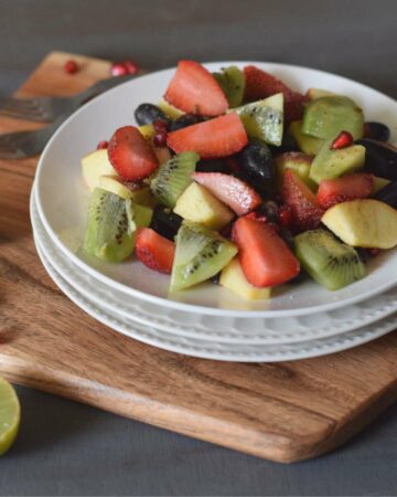 plateful of fruit salad