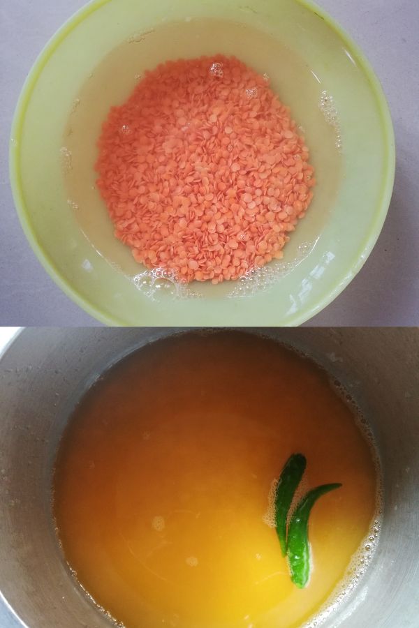 soaking of dal and adding dal into pressure cooker