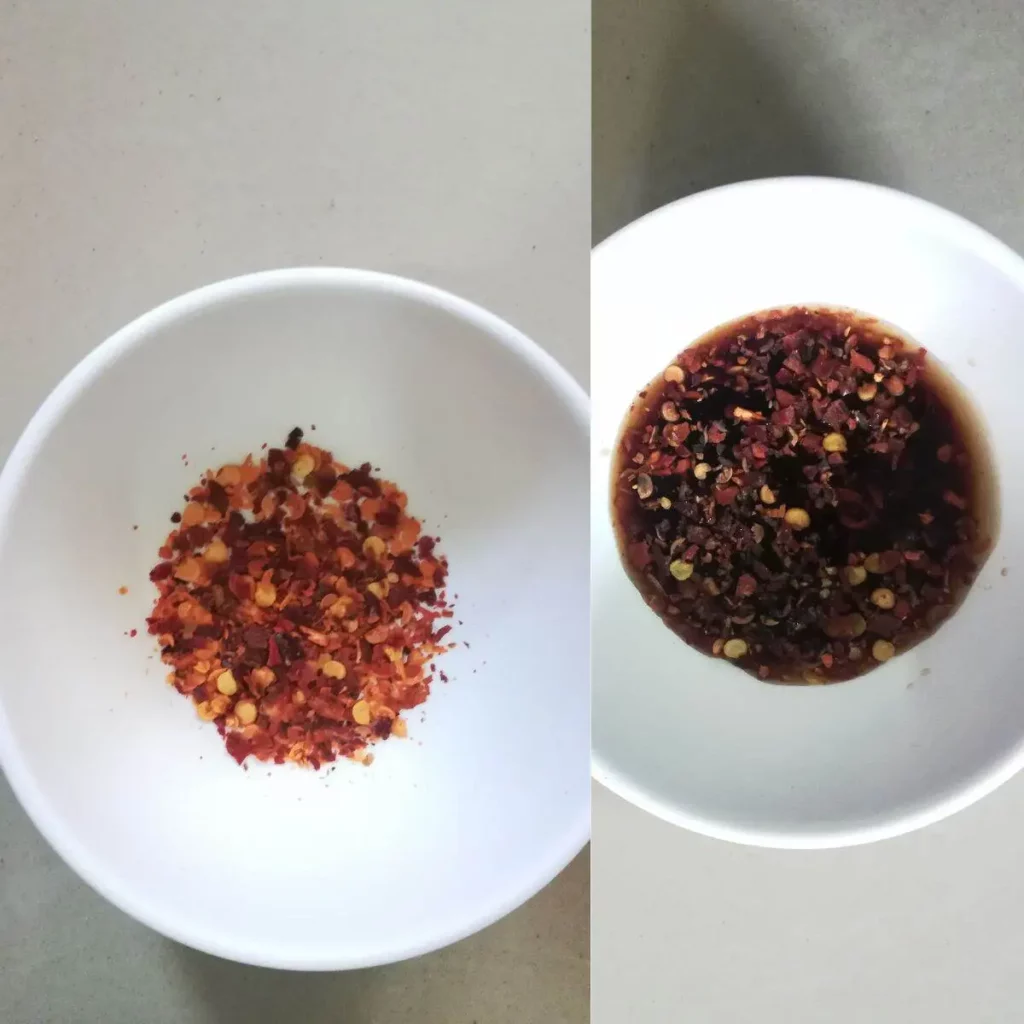 chilli oil mixture in a bowl