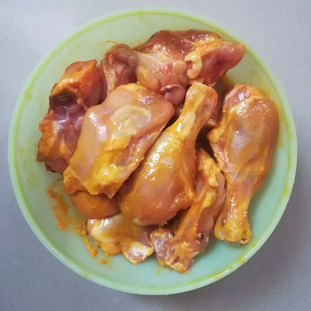 marinated chicken pieces