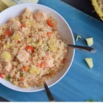 Thai pineapple fried rice served in bowl